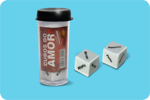 DADOS CUBOS DO AMOR UNISSEX 2un