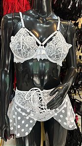 ANITA CONJUNTO C/ SAIA - BRANCO POÁ