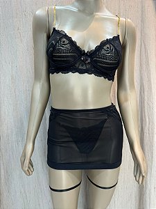 SARAH CONJUNTO C/ SAIA - PRETO