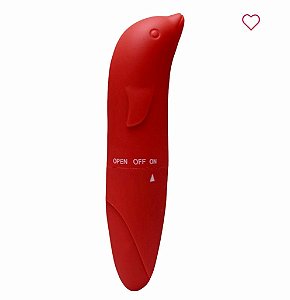 VIBRADOR GOLFINHO AVELUDADO VERMELHO - 6178