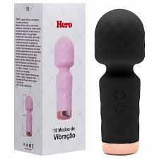 HERO MINI VARINHA MÁGICA 10X VIBRAÇÃO REGARREGÁVEL COR PRETO - 7949