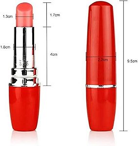 VIBRADOR EM FORMATO BATOM VERMELHO - 5132