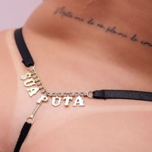 FIO FRASE SUAPUTA - PRETO