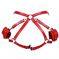 HARNESS Cinta com Algema de pulso na Cintura  Vermelho - 7049