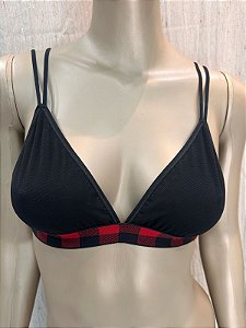 LIZE BRALETE  - PRETO C/ VERMELHO