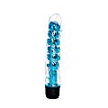 VIBRADOR JELLY COM CAPA TEXTURIZADA AZUL - 5147