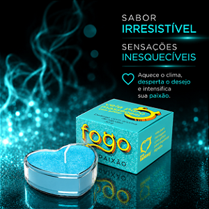 FOGO DA PAIXÃO Vela com Aroma Menta e Glitter 20g