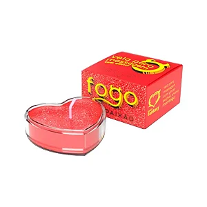 FOGO DA PAIXÃO Vela com Aroma Morango com Glitter 20g