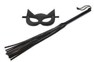KIT MULHER GATO CHICOTE 35cm e MÁSCARA LINHA SADO - 907