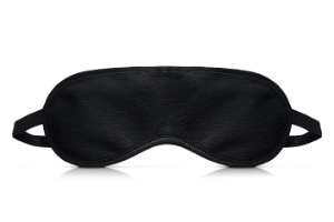 VENDA TAPA OLHOS EM PELÚCIA PRETO - 923