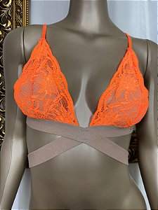 LEXA BRALETE - LARANJA NEON C/ NUDE