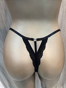 FLOR FIO RENDA - PRETO