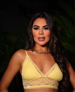 TAIS BRALETE EM RENDA - AMARELO