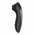 TAW VIBRADOR 10x PULSAÇÃO EM SILICONE AVELUDADO REGARREGÁVEL PRETO - 8163