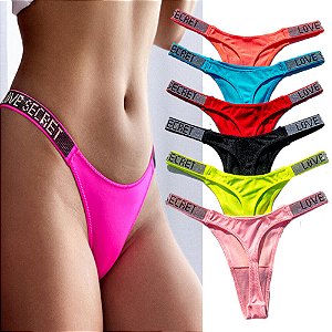 SECRET FIO COM STRAS COR ROSA MALVE - TAM G / GG