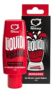 LIQUIDI Vibrador Gel Líquido Beijável Morango 15g