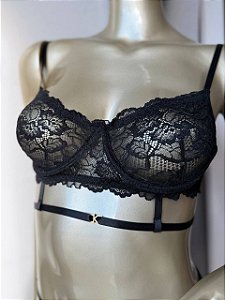DULCE SOUTIEN RENDA COM ARO - PRETO