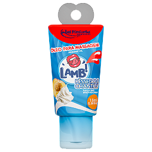 LAMB! ÓLEO PARA MASSAGEM BEIJÁVEL PÊSSEGO E CHANTILLY 15ml