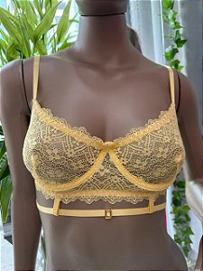 DULCE SOUTIEN RENDA LETRA - AMARELO (não acompanha letra ou pingente)
