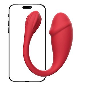 NIXY Vibrador para Casal com 12 modos de vibração e/ou À Longa distância via App cor Vermelho - 9595