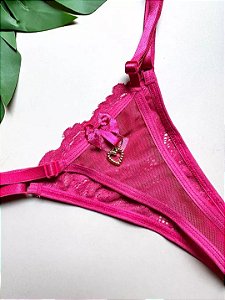 VIVI FIO SEXY RENDA E TULE PINK - 002
