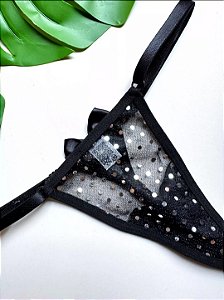 PAETÊ FIO COM PORTA CAMISINHA PRETO - 095