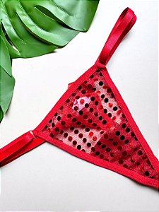 PAETÊ FIO COM PORTA CAMISINHA VERMELHO - 095