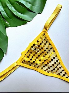 PAETÊ FIO COM PORTA CAMISINHA AMARELO - 095