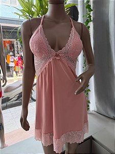 PERLA CAMISOLA COM BOJO RENDA E MICROFIBRA - ROSÉ TAM-GG