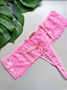 TWO LAÇOS FIO RENDA LETRA ROSA BARBIE - 067 (não acompanha as letras)