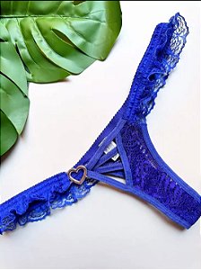 CORAZON FIO COM BABADO AZUL ROYAL - 453