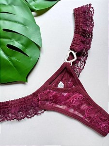 CORAZON FIO COM BABADO VINHO - 453