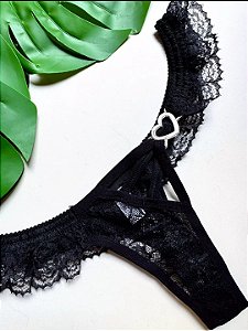 CORAZON FIO COM BABADO PRETO - 453