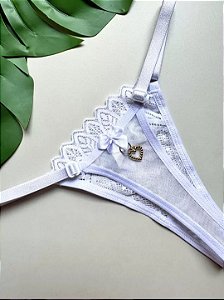 VIVI FIO SEXY RENDA E TULE BRANCO - 002