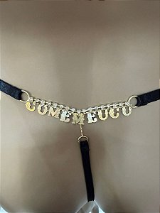 COMEMEUCU FIO FRASE - PRETO