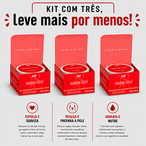 KIT COM TRES ESFOLIANTE ÍNTIMO by Deborah Secco ( cada sai por 41,83 no pix )