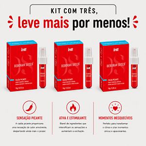 KIT COM TRES CALDA PICANTE BEIJÁVEL by Deborah Secco ( cada sai por 24,89 no pix )