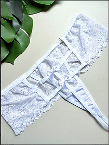 TWO LAÇOS FIO RENDA PERSONALIZÁVEL BRANCO (não acompanha as letras) - 067