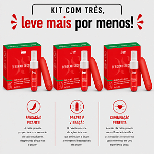 KIT COM CALDA PICANTE + VIBRADOR BULLET Debora Secco - (Kit 3 un sai por 98,60 cada no pix)