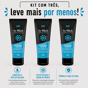 KIT COM TRES ICE BLACK LUBRIFICANTE ÍNTIMO 50ml ( cada sai por 24,89 no pix )