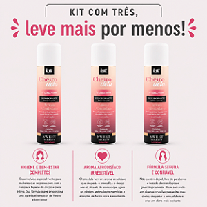 KIT COM TRES CHEIRO DELA DESODORANTE ÍNTIMO COM AROMA AFRODISÍACO - (cada sai por 41,82 no pix)