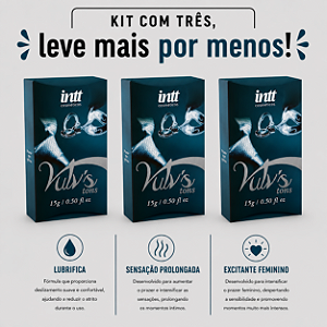 KIT COM TRES VULV'S 50 TONS EXCITANTE FEMININO 15g ( cada sai por 19,41 no pix )