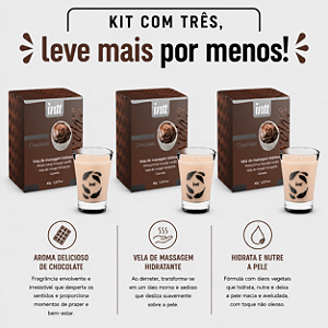 KIT COM 3 VELAS BEIJÁVEIS CHOCOLATE 40g Intt - (Kit 3 un por 32,86 cada no pix)