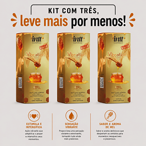 KIT COM TRES VIBRATION! POWER MEL HONEY 17ml ( cada sai por 58,76 no pix )