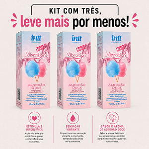 KIT COM TRES VIBRATION! POWER ALGODÃO DOCE 17ml ( cada sai por 58,76 no pix )