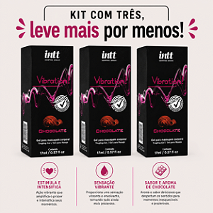 KIT COM TRES VIBRATION! CHOCOLATE 17ml ( cada sai por 51,78 no pix )