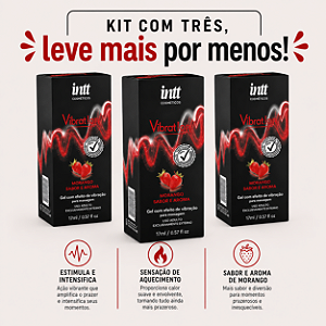 KIT COM TRES VIBRATION! MORANGO 17ml ( cada sai por 51,78 no pix )