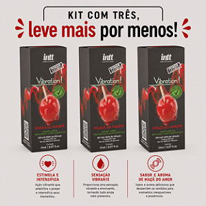 KIT COM TRES VIBRATION! POWER MAÇA DO AMOR 17ml ( cada sai por 58,76 no pix )