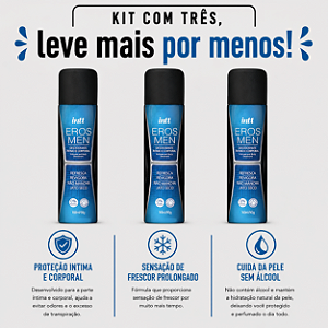 KIT COM TRES EROS DESODORANTE MASCULINO ( cada sai por R$ 41,82 no pix )
