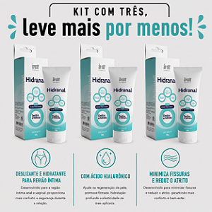 KIT COM TRES HIDRANAL LUBRIFICA E HIDRATA INTT 50g ( cada sai por R$ 26,88 no pix )